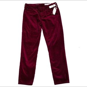 Anthropologie-AG Burgundy Velvet Jean